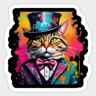 dapper cat Sticker